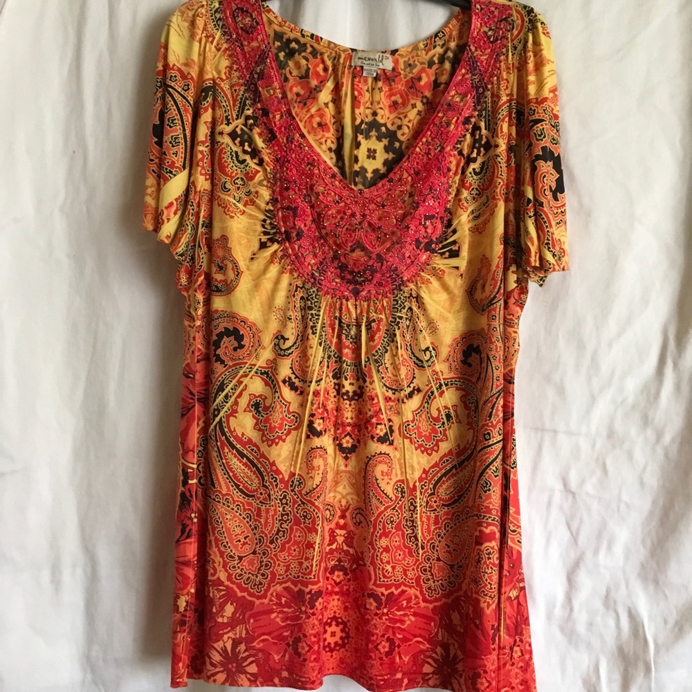 One World Multi Color Top